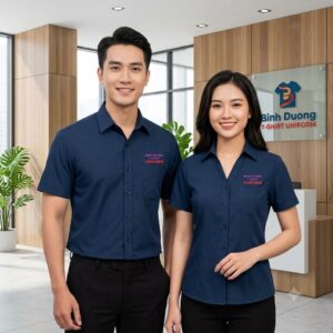 Áo Sơ Mi Xanh Đen MSW0532 – Ngắn Tay